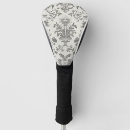 Viktorianischer Damast Blumen Weiß Vintage Golf Headcover