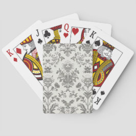Viktorianischer Damast Blumen Weiß Vintage Spielkarten