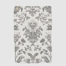 Viktorianischer Damast Blumenmuster Weiß Vintage