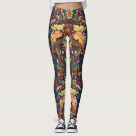 Viktorianischer Damast lila Leggings