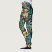 Viktorianischer Damast Mitternacht Leggings (Links)