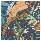 Viktorianischer Damast Mitternacht Stoff (Nahaufnahme)