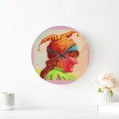 Viktorianischer Damenjester Große Wanduhr (Zuhause)