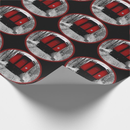 Viktorianischer Dampfzug von Red Caboose Geschenkpapier (Ecke)