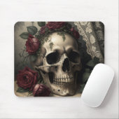 Viktorianischer Dark Academia Gothic-Totenkopf mit Mousepad (Mit Mouse)