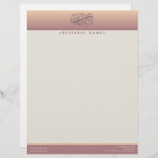 Viktorianischer Druckkopf Briefbogen (Vorne/Hinten)