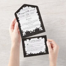 Viktorianischer dunkelbrauner Hochzeitsumschlag