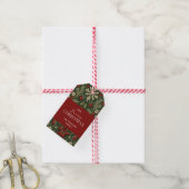 Viktorianischer dunkler botanischer roter Beeren F Geschenkanhänger (Mit Garn)