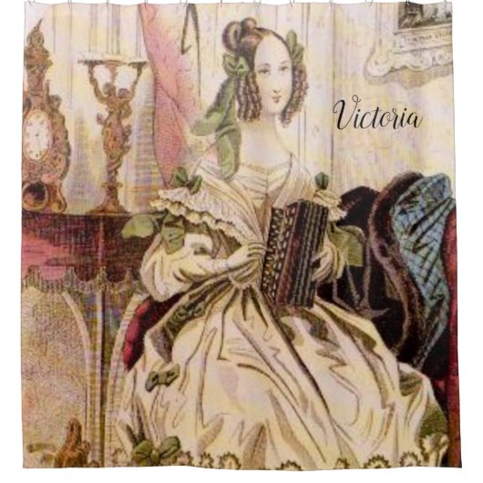 Viktorianischer Duschvorhang (Vorderseite)