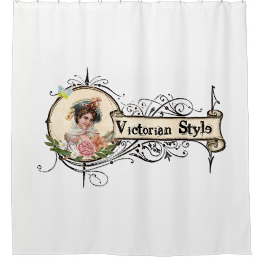Viktorianischer Duschvorhang (Vorderseite)