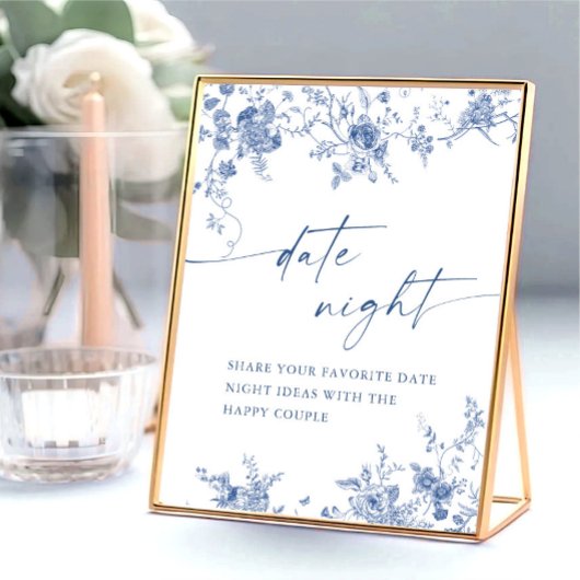 Viktorianischer Dusty Blauer Garten Verspieltes Va Poster