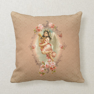 Viktorianischer Engel Vintage Historische Rosen Ve Kissen