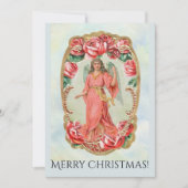 Viktorianischer Engel von Weihnachten Gerahmt von Karte (Vorderseite)