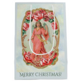 Viktorianischer Engel von Weihnachten Gerahmt von  Mittlere Geschenktüte (Rückseite)