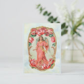 Viktorianischer Engel von Weihnachten Gerahmt von Postkarte (Stehend Vorderseite)