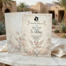 Viktorianischer Engelcherub und ätherische Tauben 