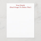 VIKTORIANISCHER ENGLAND-FLYER (Rückseite)