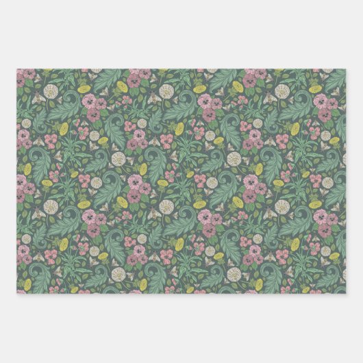 Viktorianischer Englischer Garten Mix Bunnies Drag Geschenkpapier Set (Vorderseite)