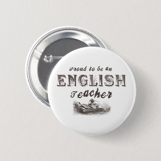 Viktorianischer Englischlehrer Button (Vorne & Hinten)