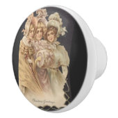 Viktorianischer Fashion Vintage Weihnachts-Keramik Keramikknauf (Rechts)
