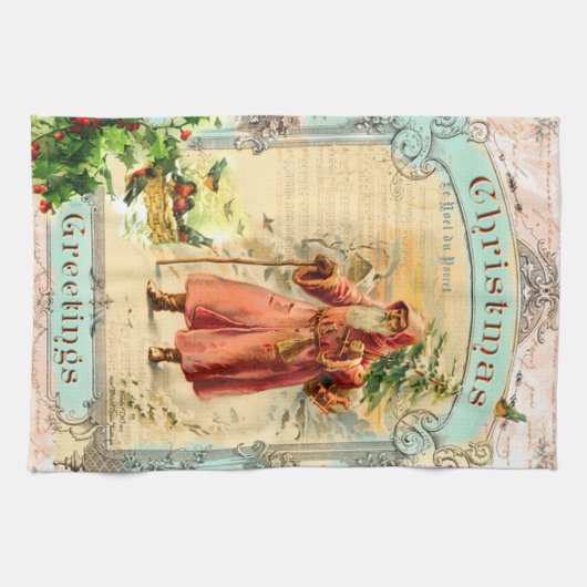 Viktorianischer Feiertag Geschirrtuch (Horizontal)