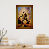 Viktorianischer Feuerwehrmann "The American Firema Poster (Küche)