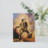 Viktorianischer Feuerwehrmann "The American Firema Postkarte (Stehend Vorderseite)