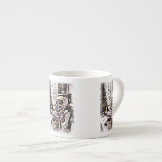 VIKTORIANISCHER FIRESIDE-VORSITZ ESPRESSOTASSE (Vorderseite Rechts)