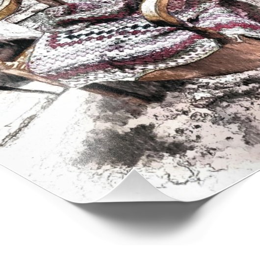 VIKTORIANISCHER FIRESIDE-VORSITZ FOTODRUCK (Ecke)