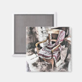 VIKTORIANISCHER FIRESIDE-VORSITZ MAGNET (Vorderseite/Rückseite)