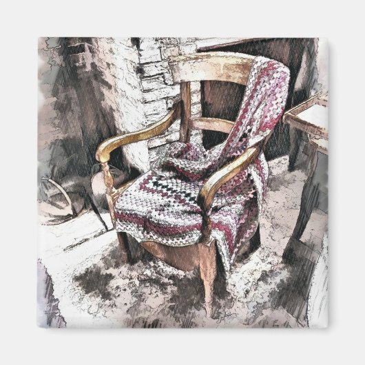 VIKTORIANISCHER FIRESIDE-VORSITZ MAGNET (Vorne)