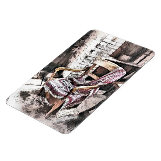 VIKTORIANISCHER FIRESIDE-VORSITZ MAGNET (Linke Seite)