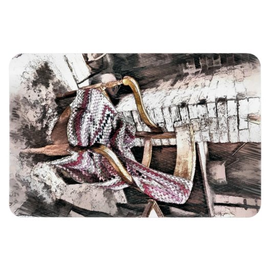 VIKTORIANISCHER FIRESIDE-VORSITZ MAGNET (Horizontal)