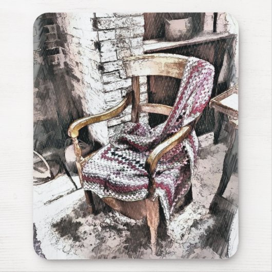 VIKTORIANISCHER FIRESIDE-VORSITZ MOUSEPAD (Vorne)