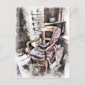 VIKTORIANISCHER FIRESIDE-VORSITZ POSTKARTE (Vorderseite)