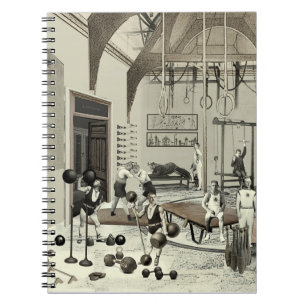 Viktorianischer Fitnessraum Notizblock