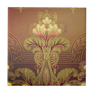 Viktorianischer floraler Fries elegante Blume Art Fliese