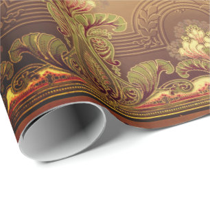 Viktorianischer floraler Fries elegante Blume Art Geschenkpapier