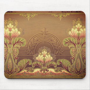 Viktorianischer floraler Fries elegante Blume Art Mousepad