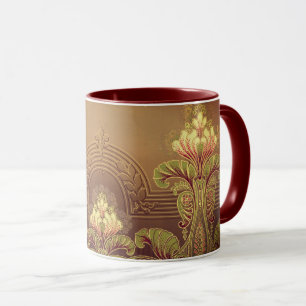 Viktorianischer floraler Fries elegante Blume Art Tasse