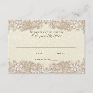 Viktorianischer floraler Lagen-Response-Card RSVP Karte