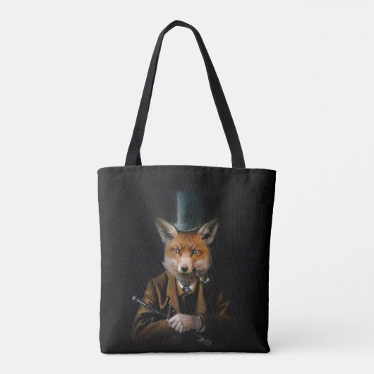 Viktorianischer Fox ganz über Druck-Taschen-Tasche Tasche (Rückseite)