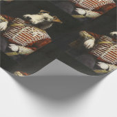 Viktorianischer Fox-Terrier Geschenkpapier (Ecke)