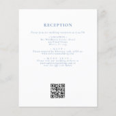 Viktorianischer französischer QR Code Blue Wedding (Rückseite)