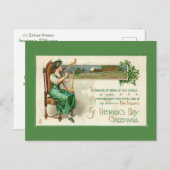 Viktorianischer Frauentag Feiertagspostkarte (Vorne/Hinten)