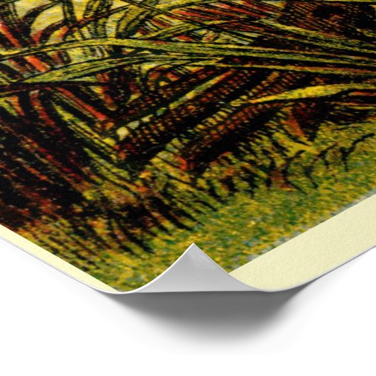 Viktorianischer Frosch auf Toadstool Parfüm Ad Poster (Ecke)