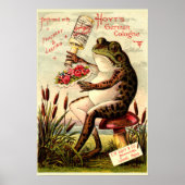 Viktorianischer Frosch auf Toadstool Parfüm Ad Poster (Vorne)