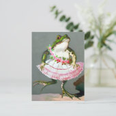 Viktorianischer Frosch im Kleid Postkarte (Stehend Vorderseite)