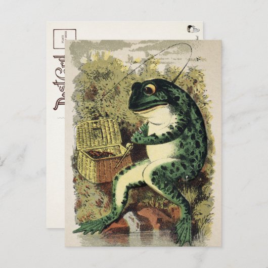 Viktorianischer Frosch-Postkarte  Postkarte (Vorne/Hinten)