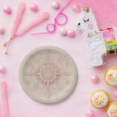 Viktorianischer Frühling, weich rosa Pappteller (Party)